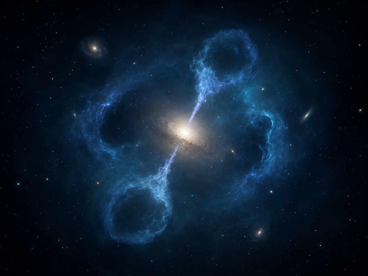 Illustration of AGN feedback in a galaxy group